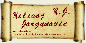 Milivoj Jorganović vizit kartica